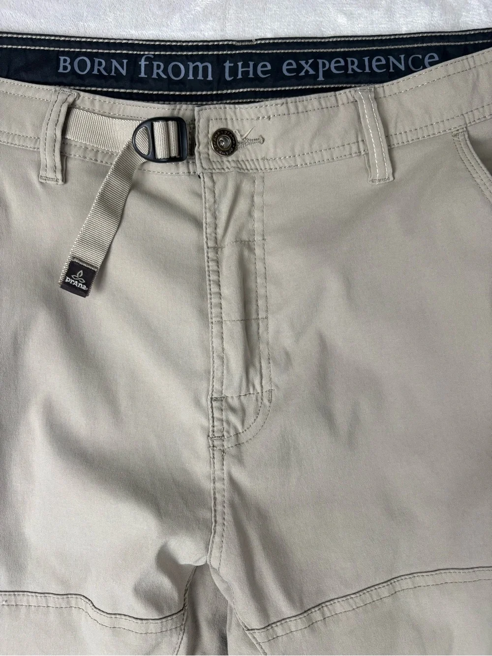 prAna Men’s Stretch Convertible Hiking Pants 38X34 Beige Trail Outdoor Cargo